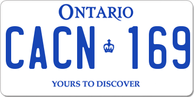 ON license plate CACN169