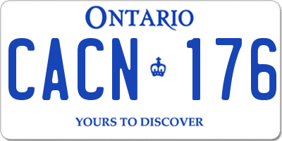 ON license plate CACN176