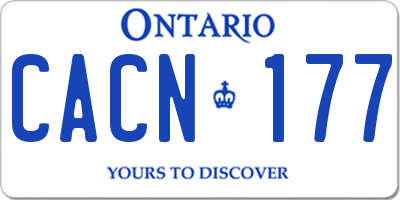 ON license plate CACN177