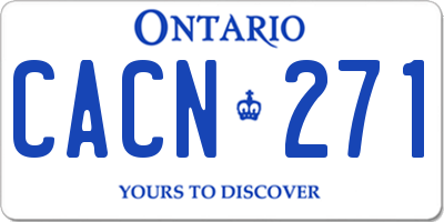 ON license plate CACN271