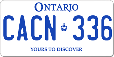 ON license plate CACN336