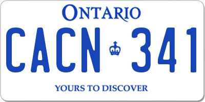 ON license plate CACN341