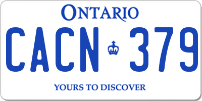 ON license plate CACN379