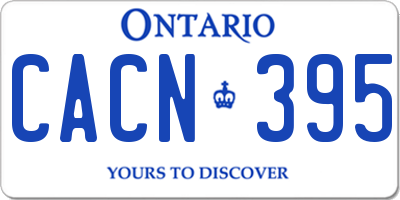 ON license plate CACN395