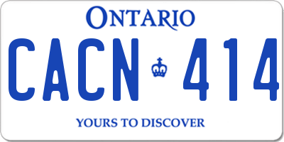 ON license plate CACN414