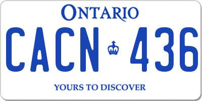 ON license plate CACN436