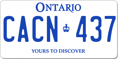 ON license plate CACN437