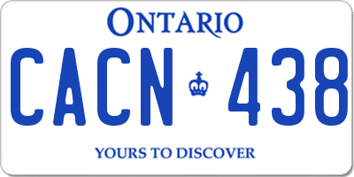 ON license plate CACN438