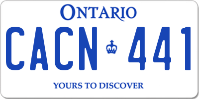 ON license plate CACN441