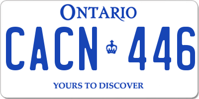 ON license plate CACN446