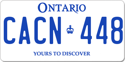 ON license plate CACN448