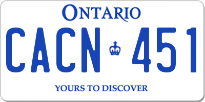 ON license plate CACN451