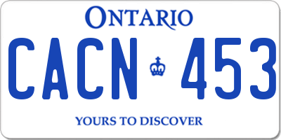 ON license plate CACN453