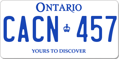 ON license plate CACN457