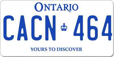 ON license plate CACN464