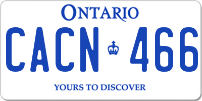 ON license plate CACN466