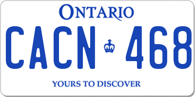 ON license plate CACN468