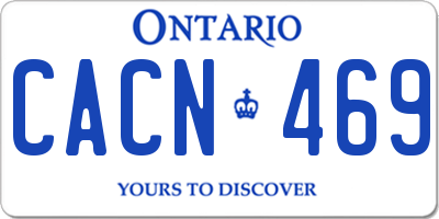 ON license plate CACN469