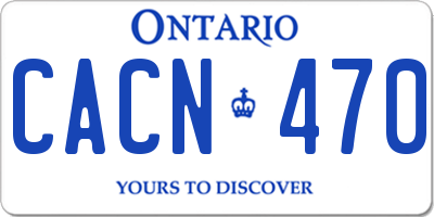 ON license plate CACN470