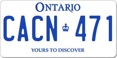 ON license plate CACN471