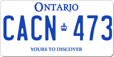 ON license plate CACN473