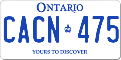 ON license plate CACN475