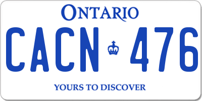 ON license plate CACN476