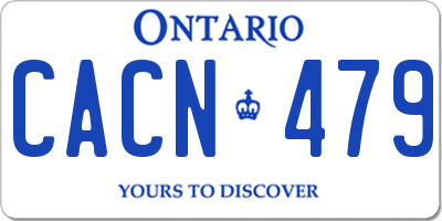 ON license plate CACN479