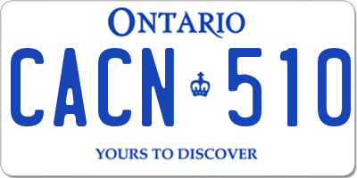 ON license plate CACN510