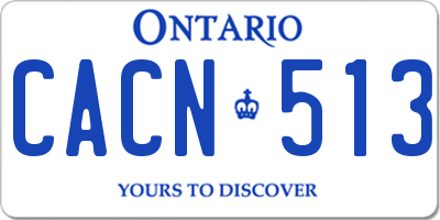 ON license plate CACN513