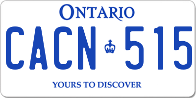 ON license plate CACN515