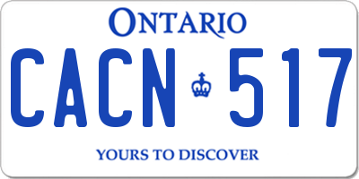 ON license plate CACN517