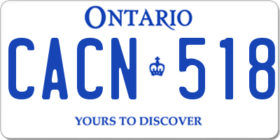 ON license plate CACN518