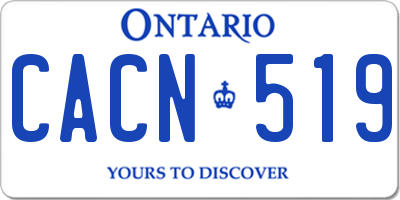 ON license plate CACN519