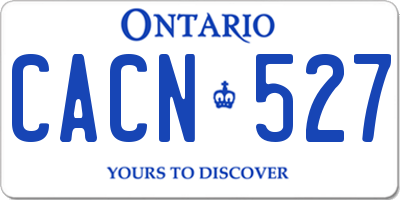 ON license plate CACN527