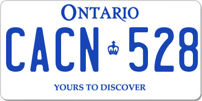 ON license plate CACN528