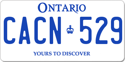 ON license plate CACN529