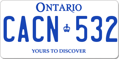 ON license plate CACN532