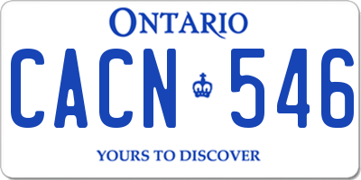 ON license plate CACN546