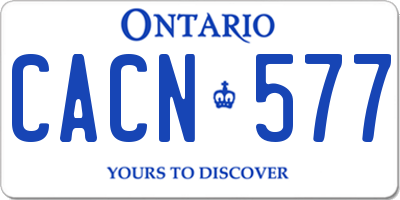 ON license plate CACN577