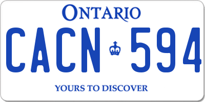 ON license plate CACN594