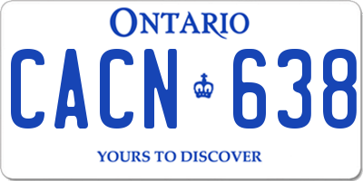 ON license plate CACN638