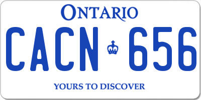 ON license plate CACN656