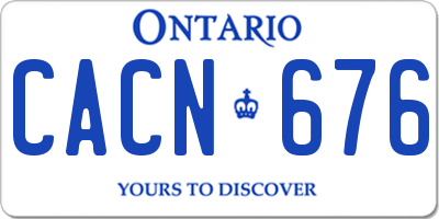 ON license plate CACN676