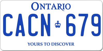 ON license plate CACN679