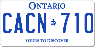 ON license plate CACN710