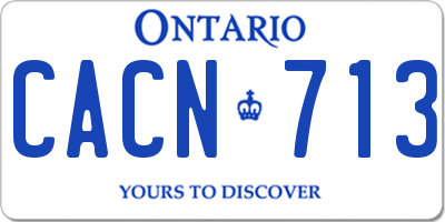 ON license plate CACN713