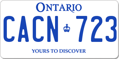 ON license plate CACN723