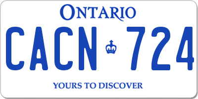 ON license plate CACN724