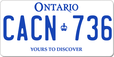 ON license plate CACN736